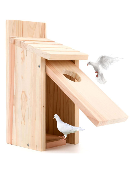 Casa para Aves OceeK 3115 Clásica de Madera Natural 30cm