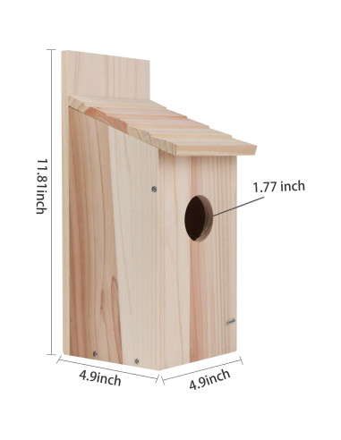 Casa para Aves OceeK 3115 Clásica de Madera Natural 30cm