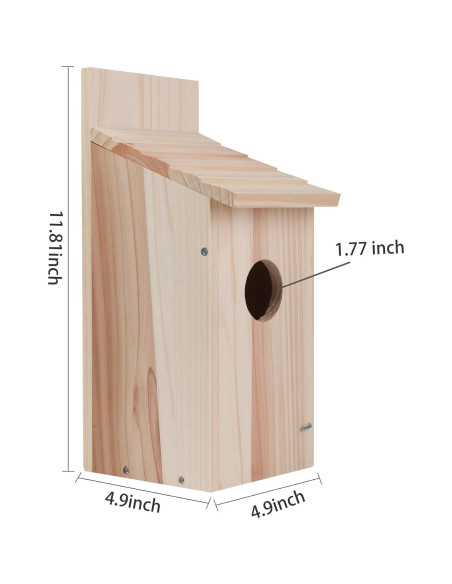 Casa para Aves OceeK 3115 Clásica de Madera Natural 30cm