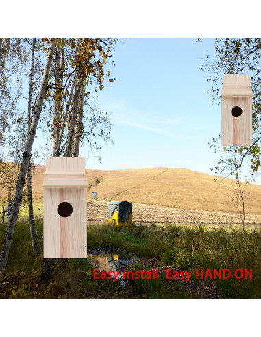 Casa para Aves OceeK 3115 Clásica de Madera Natural 30cm