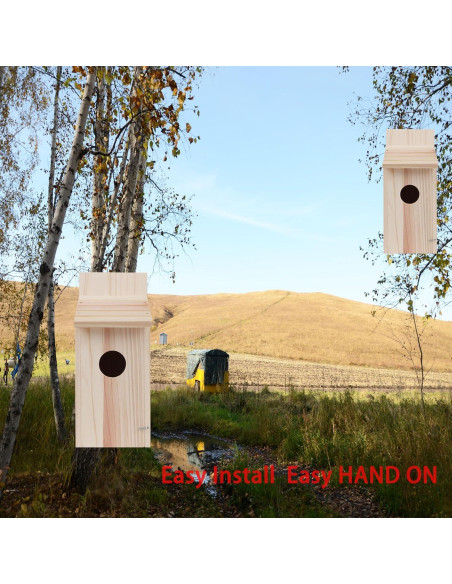 Casa para Aves OceeK 3115 Clásica de Madera Natural 30cm