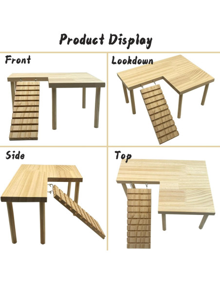 Plataforma para Hámster Niwaes con Rampa y Puente - Grande Plataforma para Hámster Niwaes con Rampa y Puente - Grande