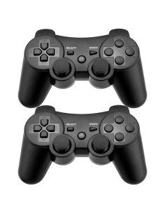 Controlador Inalámbrico PS3 Ceozon - Paquete de 2 Gamepads Negro