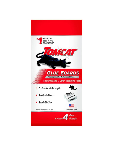 Tableros de Pegamento Tomcat para Ratones y Cucarachas - 4 Unidades