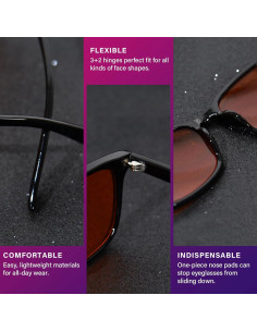 Gafas de luz azul OPTOFENDY 7508 unisex con lentes transparentes 2