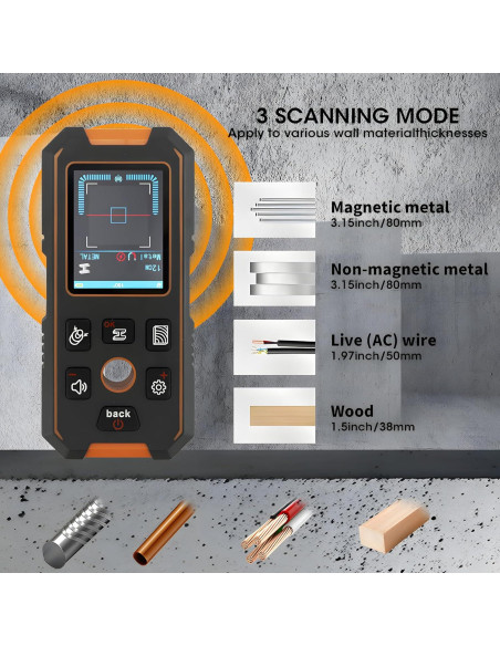 Detector de Montantes de Pared 3 en 1 TeKanWing NF-513