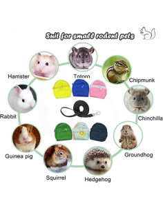 Mochila Conejo HAICHEN TEC Amarilla con Arnés y Correa 2