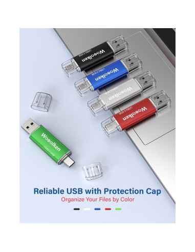 Unidad Flash USB-C 8GB Wooolken Doble Puerto 10 Paquete