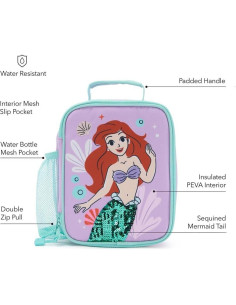 Caja de Almuerzo Aislada Disney La Sirenita - 1885.5 cm 2