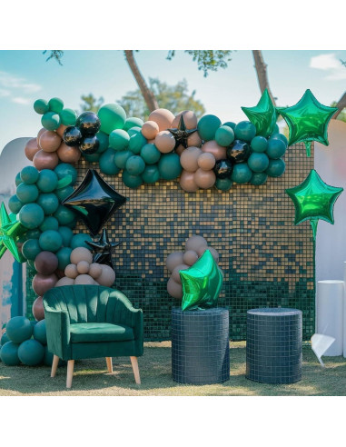 Globos de Láttex 30 cm FEYG Verde y Negro para Fiestas