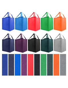 Bolsas de Compras Reutilizables Simply Green 33x38 cm - Paquete de 10