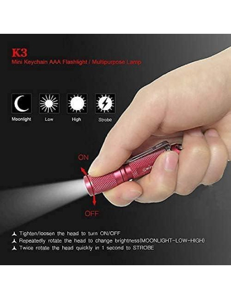 Mini Linterna de Llavero Nitefox K3 150 Lúmenes Resistente al Agua