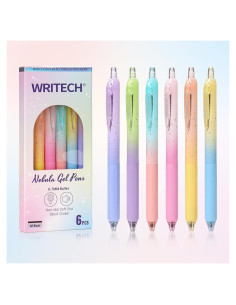 Bolígrafos de Gel WRITECH Nebula 0.7mm Retráctil 6 Unidades