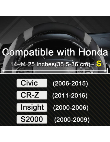Cubierta de Volante West Llama para Honda Civic, CR-Z, S2000 35.5-36 cm