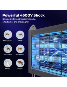 Zapper Solar de Insectos OnBeam 4500V Impermeable Jardín 2