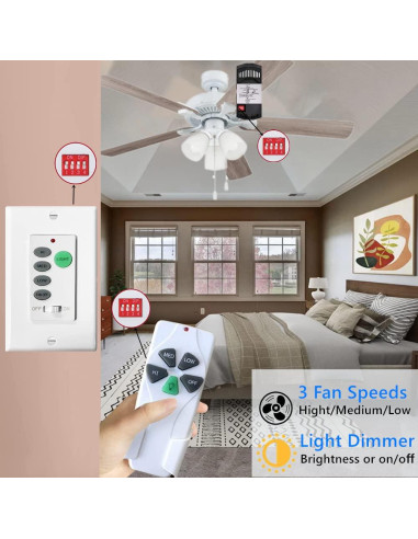 Control Remoto de Pared Universal 3 Velocidades 53T