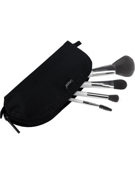 Soporte de Brochas de Maquillaje Gloppie Negro - Estuche Portátil para 10 Brochas Soporte de Brochas de Maquillaje Gloppie Negro - Estuche Portátil para 10 Brochas