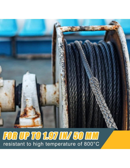 Gisafai 2 Pcs Agarre de Cable de Malla 37-50 mm Acero Inoxidable