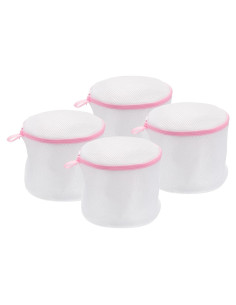 Bolsas de Lavado uxcell 4 Piezas 16x17 cm Malla Rosa