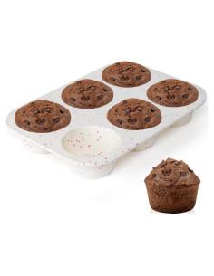 Molde para Muffin Jumbo CAKETIME de Silicona 6 Tazas Antiadherente