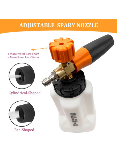 Cañón de Espuma Selkie 1L para Lavadora a Presión 5000 PSI