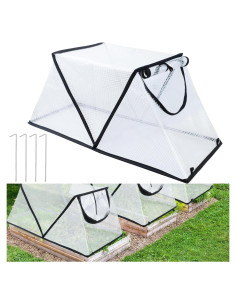 Cubierta de Jardín Elevada Plegable Mofuiry con Puerta Cremallera 79x35x43cm