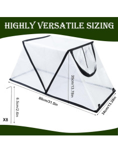Cubierta de Jardín Elevada Plegable Mofuiry con Puerta Cremallera 79x35x43cm 2