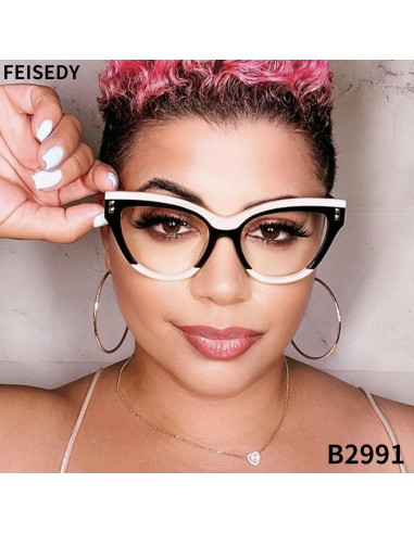 Gafas de Lectura FEISEDY Ojo de Gato Vintage Anti Luz Azul 1.5x