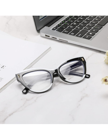 Gafas de Lectura FEISEDY Ojo de Gato Vintage Anti Luz Azul 1.5x