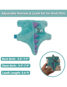 Conjunto Arnés y Correa SEZDEKI para Dragón Barbudo Azul 2