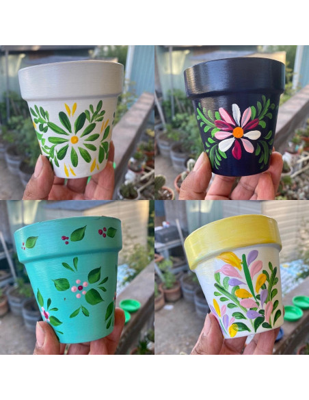 Macetas de terracota HERDUK 8.1 cm con plato - Paquete de 18 Macetas de terracota HERDUK 8.1 cm con plato - Paquete de 18