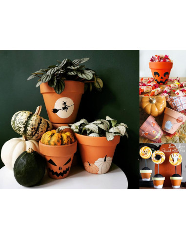 Macetas de terracota HERDUK 8.1 cm con plato - Paquete de 18