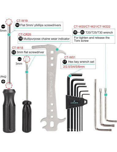 Kit de Herramientas para Bicicleta CYCLISTS 27 Piezas
