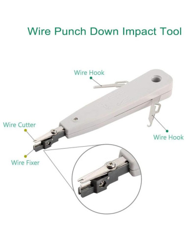 Kit de Herramientas de Red HIIJA 9 en 1 Crimpadora RJ45