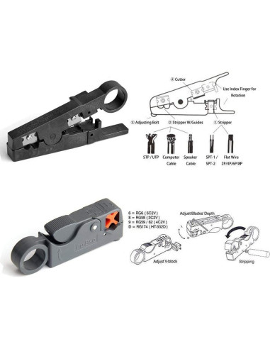 Kit de Herramientas de Red HIIJA 9 en 1 Crimpadora RJ45