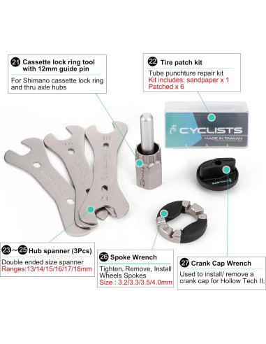 Kit de Herramientas para Bicicleta CYCLISTS 27 Piezas