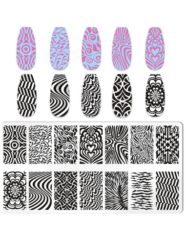 Kit de Estampado de Uñas 5 Piezas MOLILO - Diseño Leopardo