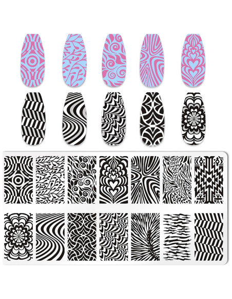 Kit de Estampado de Uñas 5 Piezas MOLILO - Diseño Leopardo