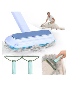 Removedor de Pelo de Mascotas Blanlody 4 en 1 Reutilizable Azul