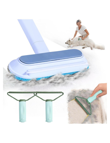 Removedor de Pelo de Mascotas Blanlody 4 en 1 Reutilizable Azul