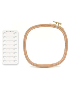 Aro de Bordado Cuadrado Maker Susan Madera Haya 17 cm