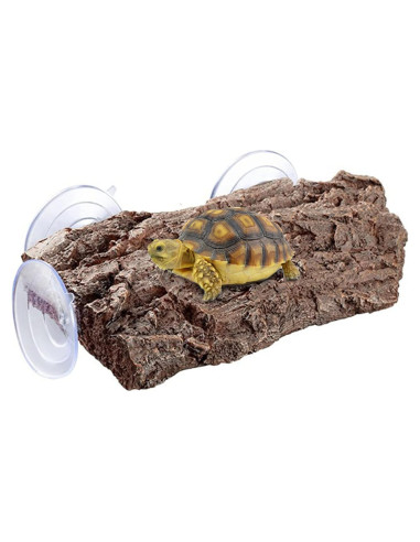 Plataforma Flotante para Tortugas BigTron - Resina Marrón 22x13x4cm