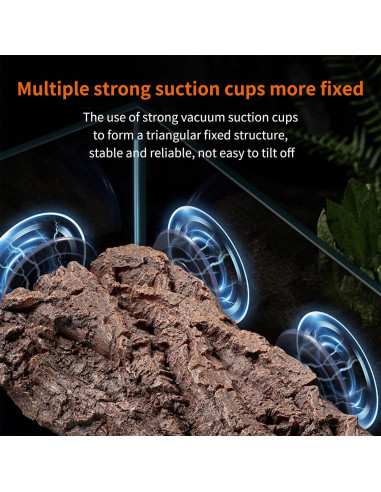 Plataforma Flotante para Tortugas BigTron - Resina Marrón 22x13x4cm