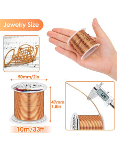 Alambre de Joyería Anezus 16 Calibres 10 Metros Cobre 2