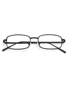 Gafas de metal rectangulares HASFOX A01 Negro 50mm lentes claros