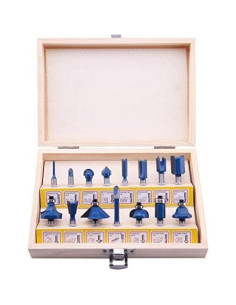 Brocas de Router LU&MN 15 PCS Carburo 1/4" (6.35 mm) Madera 2