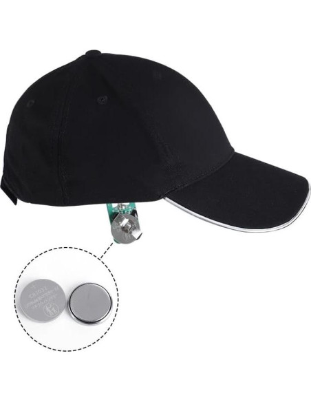 Gorra LED JIGUOOR Ajustable Iluminada para Fiestas y Eventos