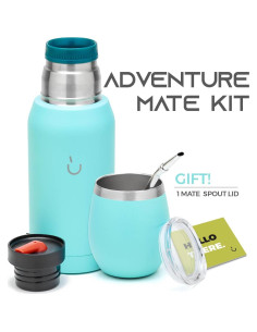 Kit de Mate BALIBETOV Aqua - Taza, Bombilla y Termo 750ml 2