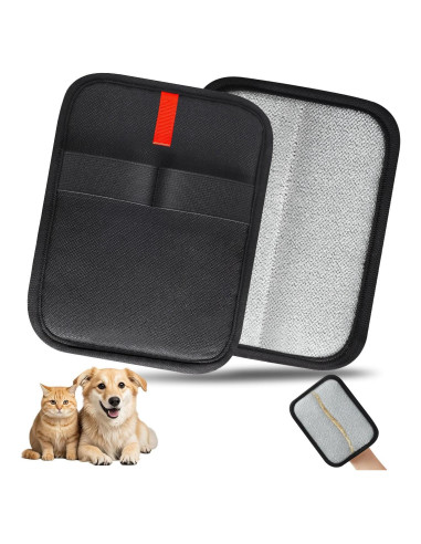 Guantes de Limpieza de Pelo de Mascota INABULETWO 1 Pcs Negro