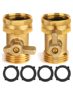 Paquete de 2 Válvulas de Cierre BILAL para Manguera 3/4"